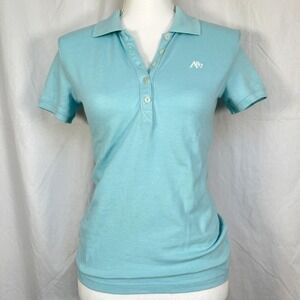 y2k preppy aeropostale baby blue polo baby tee shirt